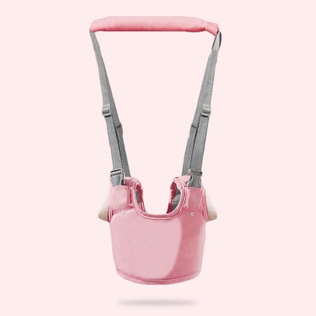 Baby Walking Harness - Handheld Kids Walker Helper - Toddler Infant Walker Harness Assistant Belt - Child Baby Walk Learning Help Support Assist Trainer Tool - for 7-24 Month Old-Bust-Pink