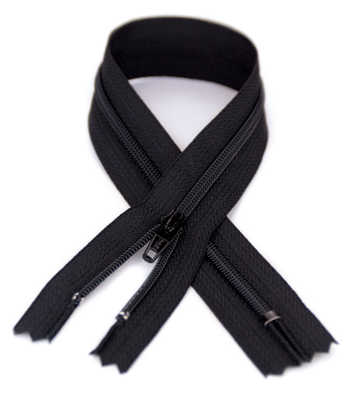 YKK 3 Coil Zipper, 7 inch length, Black 580