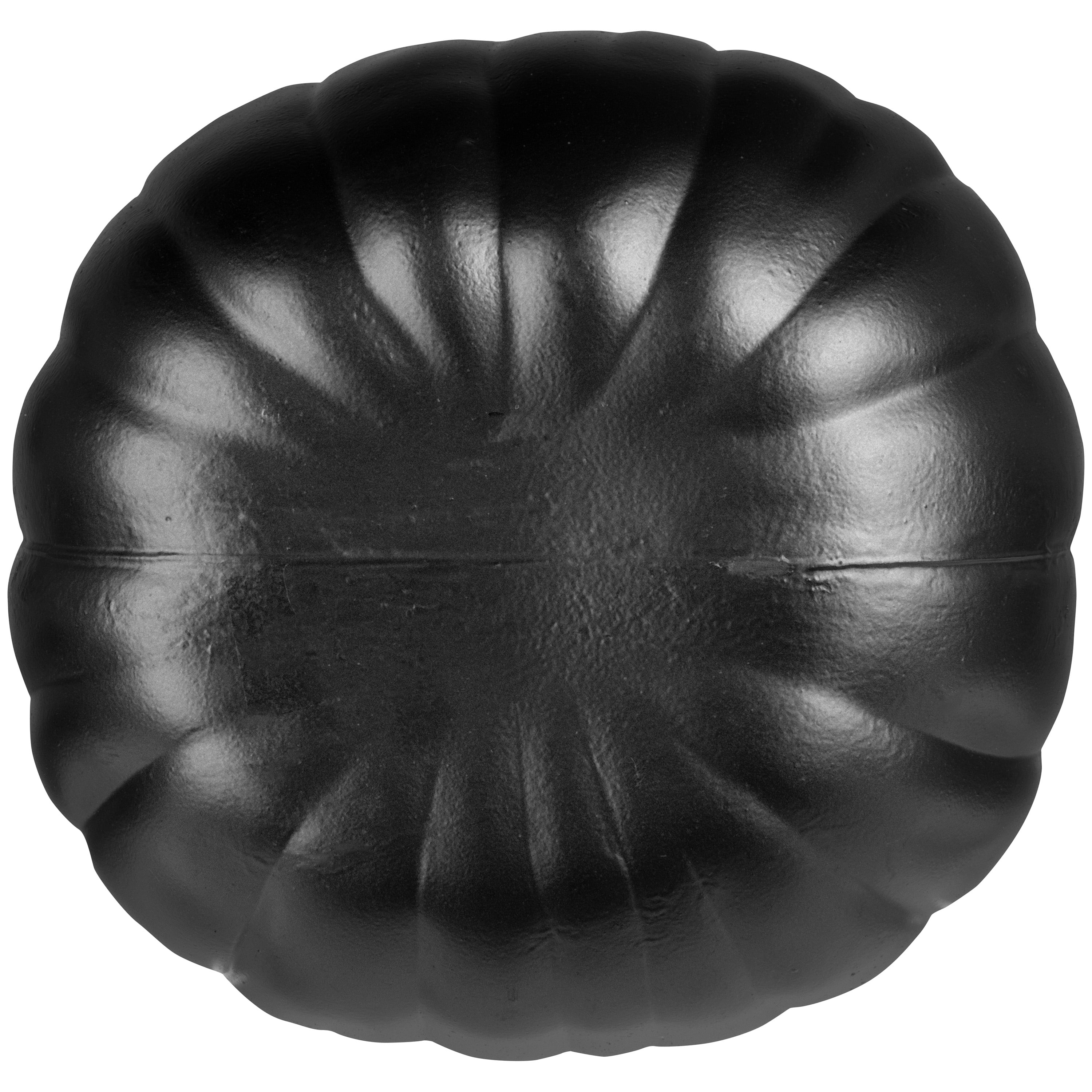13-Inch Black Craft Pumpkin with Black Natural Stem for Outdoor Decoration