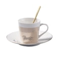 thumbnail image 2 of Rotating Reflection Ceramic Coffee Mug | Moving Design with Golden Strokes | Round Handle & Anti-Slip Base | 12oz Tea & Coffee Cup, 2 of 8