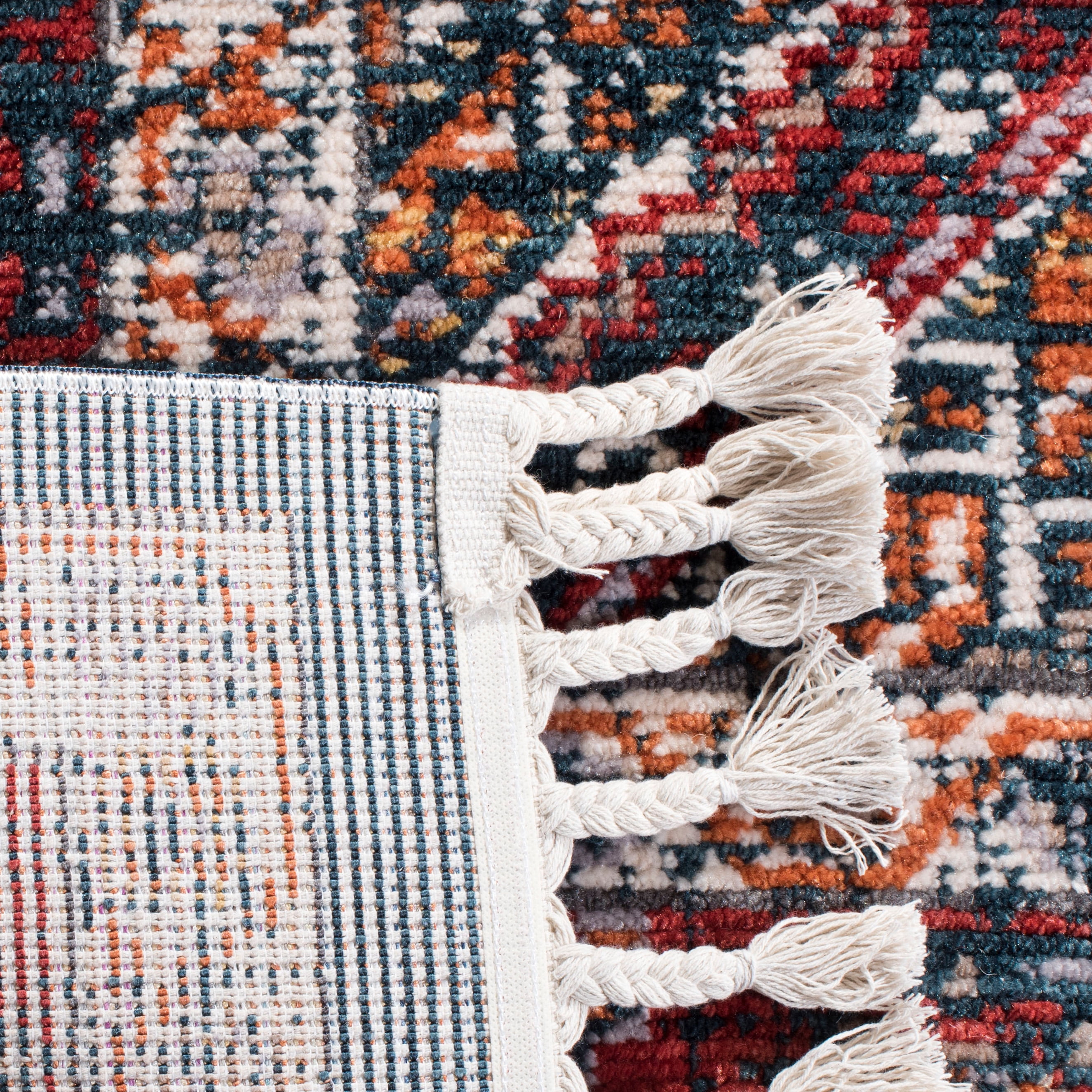 Safavieh Farmhouse Flanagan Southwestern Area Rug, Ivory/Navy, 8' x 10'
