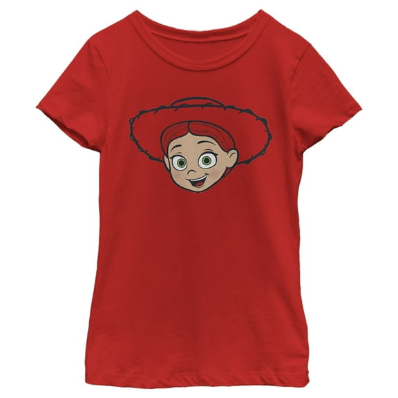 Girl's Toy Story Jessie's Face Graphic Tee Red X Large
