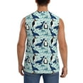 thumbnail image 4 of Fotbe Men's Penguins Whales Print Men's Sleeveless Muscle Tank Tops Casual T-Shirts for Gym Workout Beach-XX-Large, 4 of 8