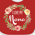thumbnail image 4 of Inktastic I Love My Nana- Flower Circle Boys or Girls Baby Bib, 4 of 4