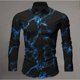 thumbnail image 1 of Camisa hawaiana de manga larga con estampado de luces para hombre y mujer, camisa informal con solapa, blusa urbana moderna, talla grande, 2025, 1 of 6