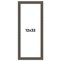12x32 Frame Black Bamboo Solid Wood Picture Frame Width 1.5 Inches | Interior Frame Depth 0.5