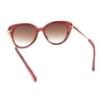 thumbnail image 4 of Womens Contemporary Oversized Designer Butterfly Plastic Fashion Sunglasses Burgundy - Brown, 4 of 4
