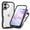 black, variant on Kryonix for iPhone 17 Pro Max Case with Built-in Screen Guard, Full-Body Shockproof Hybrid Design, Crystal Clear PC Back with TPU Bumper, Raised Camera Protection