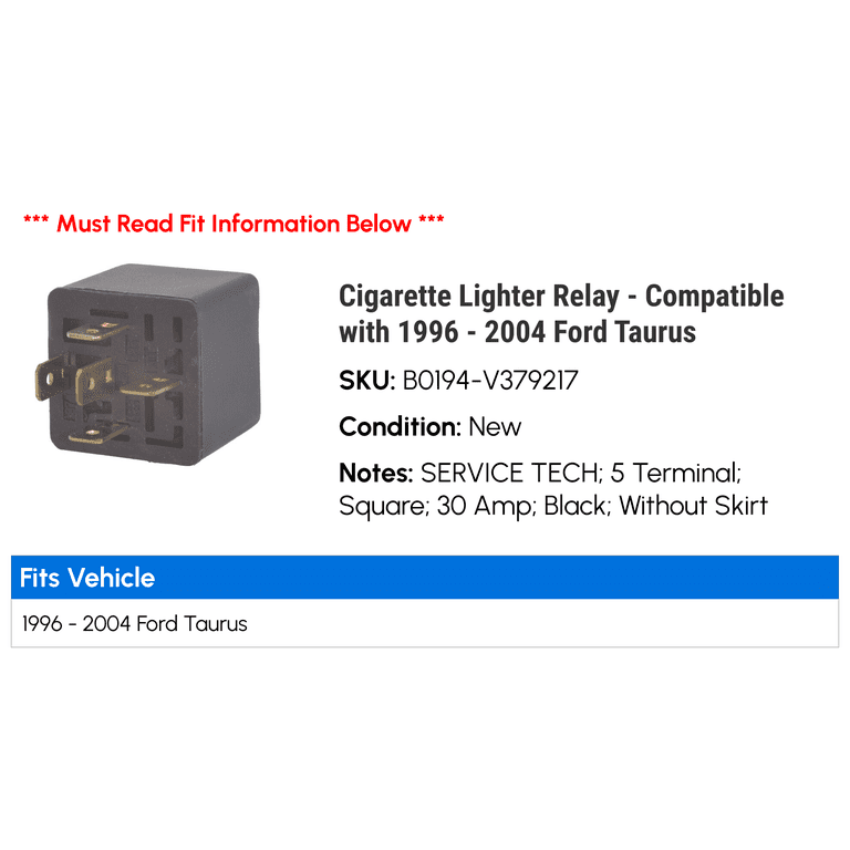Cigarette Lighter Relay - Compatible with 1996