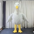 thumbnail image 4 of Disfraz de mascota cisne blanco inflable, traje de ganso peludo para adulto para escenario de entretenimiento, vestido de cosplay de animal de cuerpo completo, 4 of 4