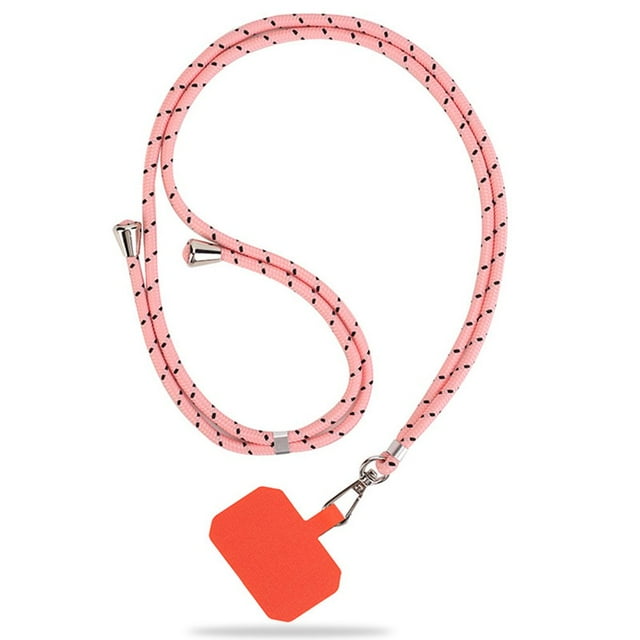 Mobile Phone Neck Rope Adjustable Metal Snap Buckle Anti-lost Holder Lanyard with Adhesive Card Outdoor Travel Hiking B