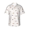 thumbnail image 2 of Picia Dachshund Dog Puppy Gentle Cotton Regular Fit Short Sleeve Casual Hawaiian Shirt for Men-Large, 2 of 9