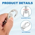 thumbnail image 3 of Uxcell Swivel Eye Bolt Snap Hooks Heavy Duty Single Ended Flag Clips Load for Flag Pole Pet Leash Leather Craft M5, 3 of 7
