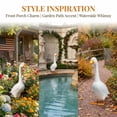 thumbnail image 4 of Porch White Goose Garden Statue 12 inch Resin Figurine Indoor Outdoor Garden Patio Decor Weather-Resistant Decorative Farmhouse Accent, 4 of 8