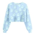 thumbnail image 2 of Neewe Womens Casual Long Sleeve Sweatshirt Crew Neck Cute Pullover Relaxed Fit Tops, 2 of 3