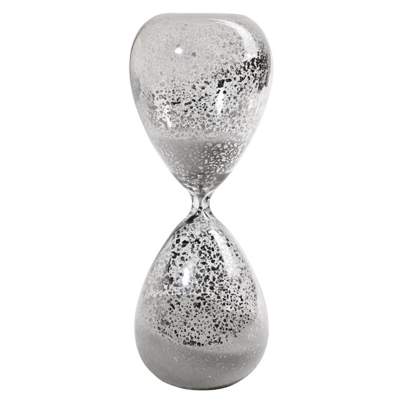 A&B Home 1 Hr. Mercury Hour Glass Sand Timer 10" White