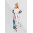 thumbnail image 3 of Miss Lavish London Kaftan Dresses for Women,Beach Kaftan Coverups,Hawaiian Coverups for Women,Long Beach & Swimsuit Coverups,Plus Size African Caftan Dress,Moroccan Style Loungewear Soothing White S, 3 of 6