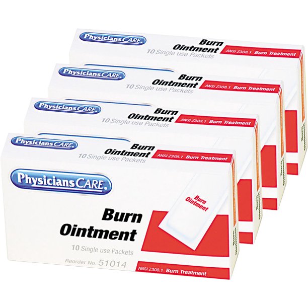(4 Pack) PhysiciansCare Burn Ointment, 10 count