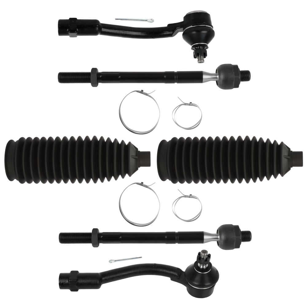 ECCPP 6pcs Inner Tie Rod End Outer Tie Rod End w/Boots fit for 2010-2013 For Kia Soul