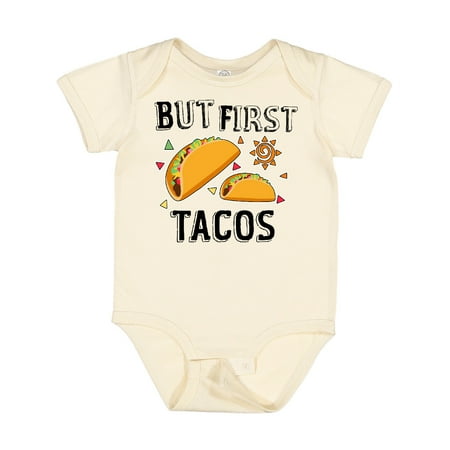 

Inktastic But First Tacos Gift Baby Boy or Baby Girl Bodysuit
