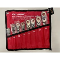 Flex Head Ratchet Open End Combination Wrench 8 Piece