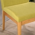 thumbnail image 5 of GDF Studio Hampton Mid Century Modern Upholstered Dining Chairs, Set of 2, Green Tea Fabric and Oak, 5 of 12