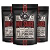 Pop Daddy Flavored Pretzels Sticks, Gourmet Pretzels Snacks, 7.5oz Individual Bags, 3 Pack, Hot Sauce