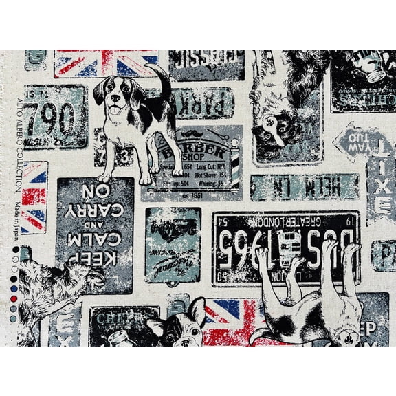 Dog - Dog Cotton Fabric - Westex - Japanese Sheeting Fabric - 50200-A 1/2 YARD