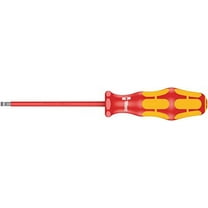 Wera 05006125001 Kraftform Plus VDE 160i Slotted Insulated Screwdriver, Lasertip, 6.5mm Head, 6" Blade Length