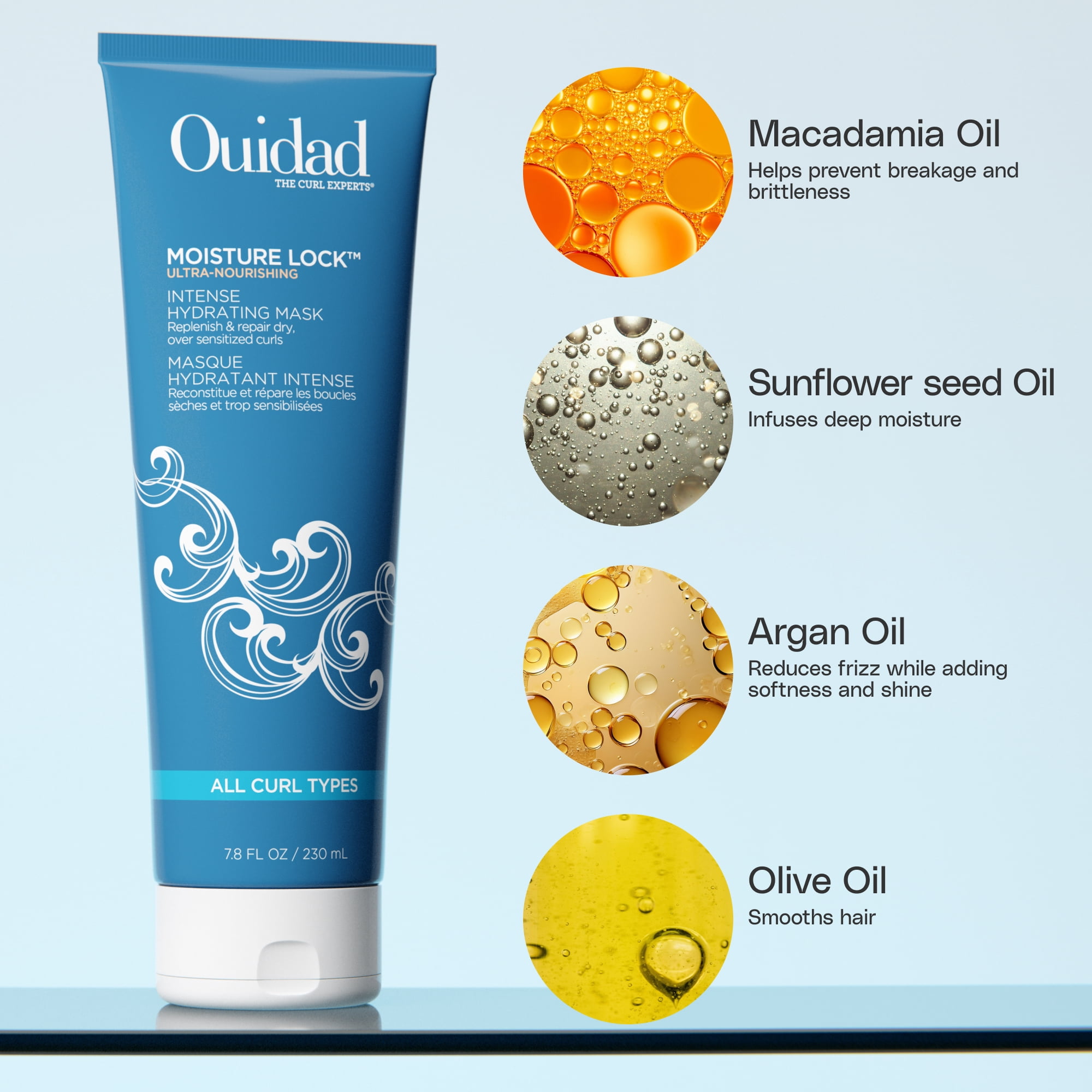 Ouidad Curl Detox - Water Works Clarifying Shampoo, Moisture Lock Ultra-Nourishing Cleansing Oil Shampoo, Moisture Lock Ultra-Nourishing Intense Hydrating Mask