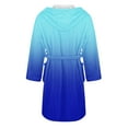 thumbnail image 2 of Plus Size Cotton Robes for Women Fleece Women's Nightgowns & Sleepshirts Oversize Length Women's Sleepwear House Womens Robe Blue, 2 of 4