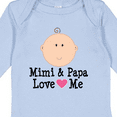 thumbnail image 4 of Inktastic Mimi and Papa Love Me Baby Girl Girls Long Sleeve Baby Bodysuit, 4 of 5