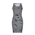 thumbnail image 3 of LOVZFMLL Robes Femmes Décontractées Bodycon Imprimé Côtelé Sans Manches Col Rond Camisole Robe, 3 of 4