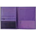 thumbnail image 3 of Dark Purple RFID Blocking Genuine Leather Travel Passport Wallet Holder, 3 of 7