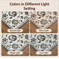thumbnail image 7 of Design&I 6'x9' Washable Area Rug Sleek Flatweave Pet Friendly Black White Elegant Floral and Vine Design Intricate Blossom Motifs with Graceful for Queen Size Bedroom, Under Bed, 7 of 7