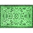 thumbnail image 1 of Ahgly Company Indoor Rectangle Animal Emerald Green Traditional Area Rugs, 2' x 4', 1 of 4