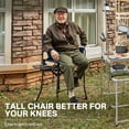 thumbnail image 5 of EVER ADVANCED Portable Tall Folding Camping Chair, 30.7" Seat Height Directors Chair High with Side Table, Foldable Chair for Makeup Artist, Craft Show, Supports 350 lbs, Blue, 5 of 7