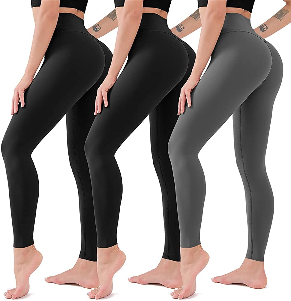 3 Pack Leggings for Women Tummy Control 