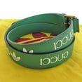 thumbnail image 3 of Pre-Owned GUCCI Belt x adedas Leather Metal Green White Gold Men Women 702277 s0591a (Good), 3 of 5