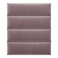 thumbnail image 2 of Vant 30 x 11.5 Inch Upholstered Decor Wall Panel, Dusty Rose (4 Pack), 2 of 8