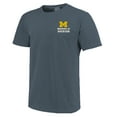 thumbnail image 2 of Men's Navy Michigan Wolverines Striped Campus Skyline T-Shirt, 2 of 3