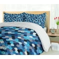 thumbnail image 5 of Ambesonne Blue White Duvet Cover Sets, Blurry Rectangulars, 2-King, Multicolor, 5 of 7