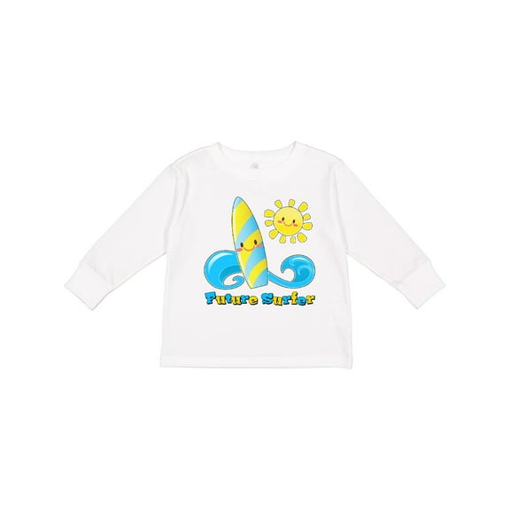 Inktastic Future Surfer- Surfboard and Sun Boys or Girls Long Sleeve Toddler T-Shirt