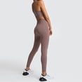 thumbnail image 5 of Women Workout Sets 2 Piece Yoga Outfits Pure Color -lifting Sports Fitness Running High-waist vest Suit Sweatpants, 5 of 8