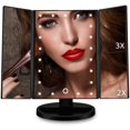 thumbnail image 3 of Vanity Mirror,Bathroom Makeup Mirror Cosmetic Free Standing Magnification Detail Led Foldable Fill Light Mirror, 3 of 3