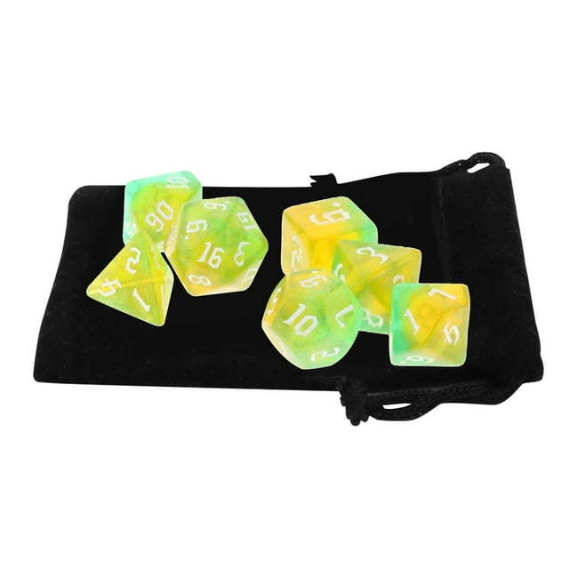 TISHITA Ensemble de 7 dés Polyédriques D4-D20 Jouets de Fête pour Jeux de Table DND RPG Orange G