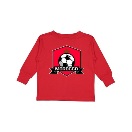 

Inktastic Soccer Morocco Flag Banner Gift Toddler Boy or Toddler Girl Long Sleeve T-Shirt