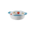 thumbnail image 1 of 1000ML 1000ML Double Ear Ceramic Circular Oven with Baking Plate, Cheese Baked Rice Salad, Deep Mouth Plate, 1 of 3