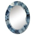 thumbnail image 2 of DESIGN ART Designart "Teal Grey Leafs Harmony" Floral Modern Wall Mirror 20in.x30in., 2 of 4