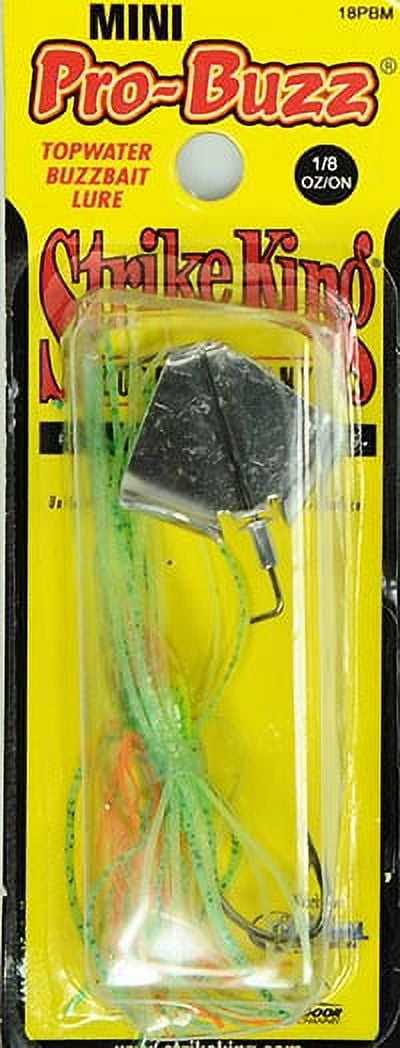 (2 pack) Strike King Mini Pro Buzz 1/8oz Buzzbait Lure Fire Tiger